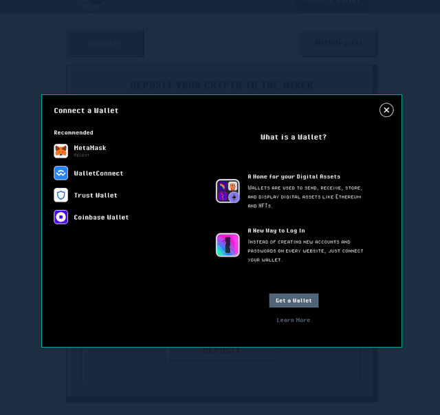 Select Wallet Provider step 3