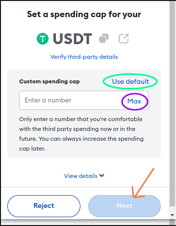 Token Spending Approval step 8