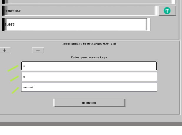 Input X,Y,Secret step 7